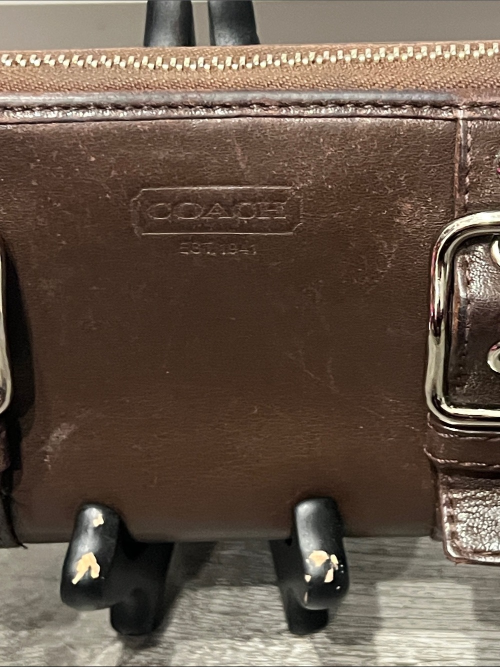 Vintage Coach Zoe Double Pouch Zip Around Wallet - Picture 4 of 15